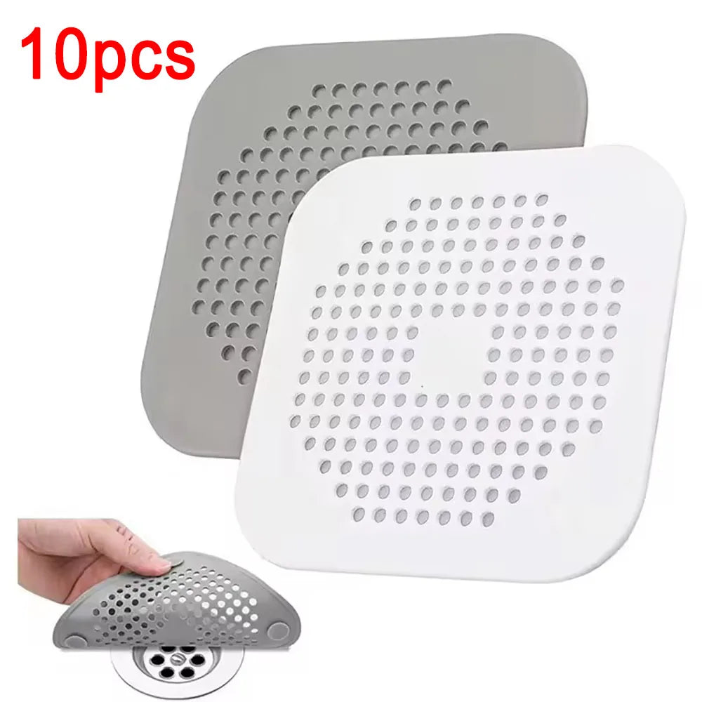 Silicone With Suction Cup Floor Drain Sticker Bathroom Sewer Hair Filter Drain Cover Home Floor Drain Mat Bathroom Accessories