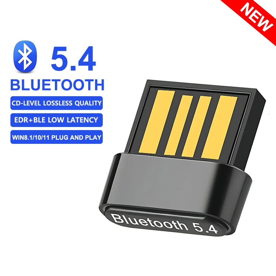 Bluetooth 5.4 USB Transmitter Wireless Adapter for PC Wireless Mouse Keyboard Bluetooth Headset Compatible with Windows 8.1/10/1