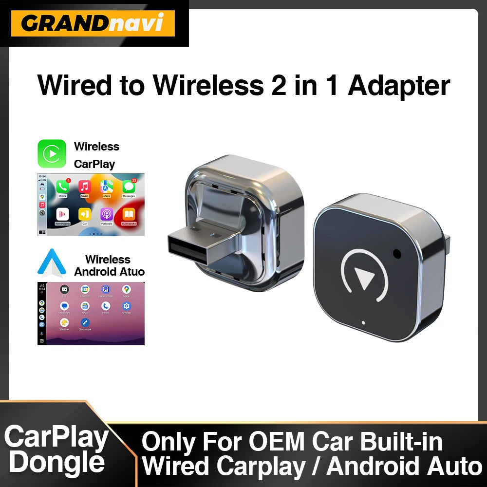 New Wireless CarPlay Android Auto Adapter USB Dongle Smart Mini Box Plug And Play Universal For VW Toyota Nissan Honda Ford Benz