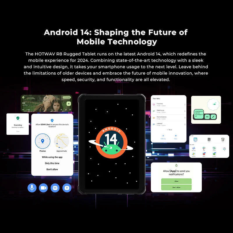 HOTWAV R8 Rugged Tablet Android 10800mAh 4GB+128GB OTG Reverse Charge Suitable For Field Exploration+Logistics Warehousing+Camp