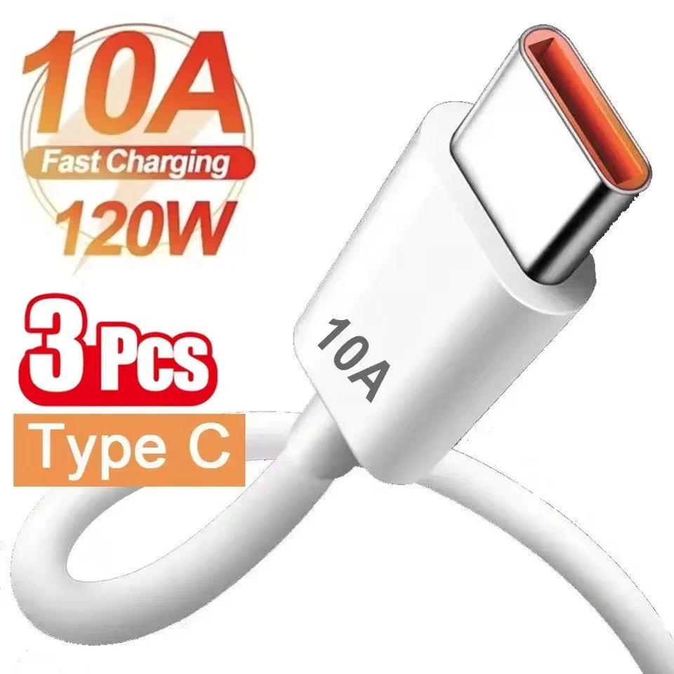 10A USB To Type C High Speed Data Cables 0.25m/1m/1.5m/2m Super Fast Charging Wires Type C Cable Charge Quick Charge Data Cords