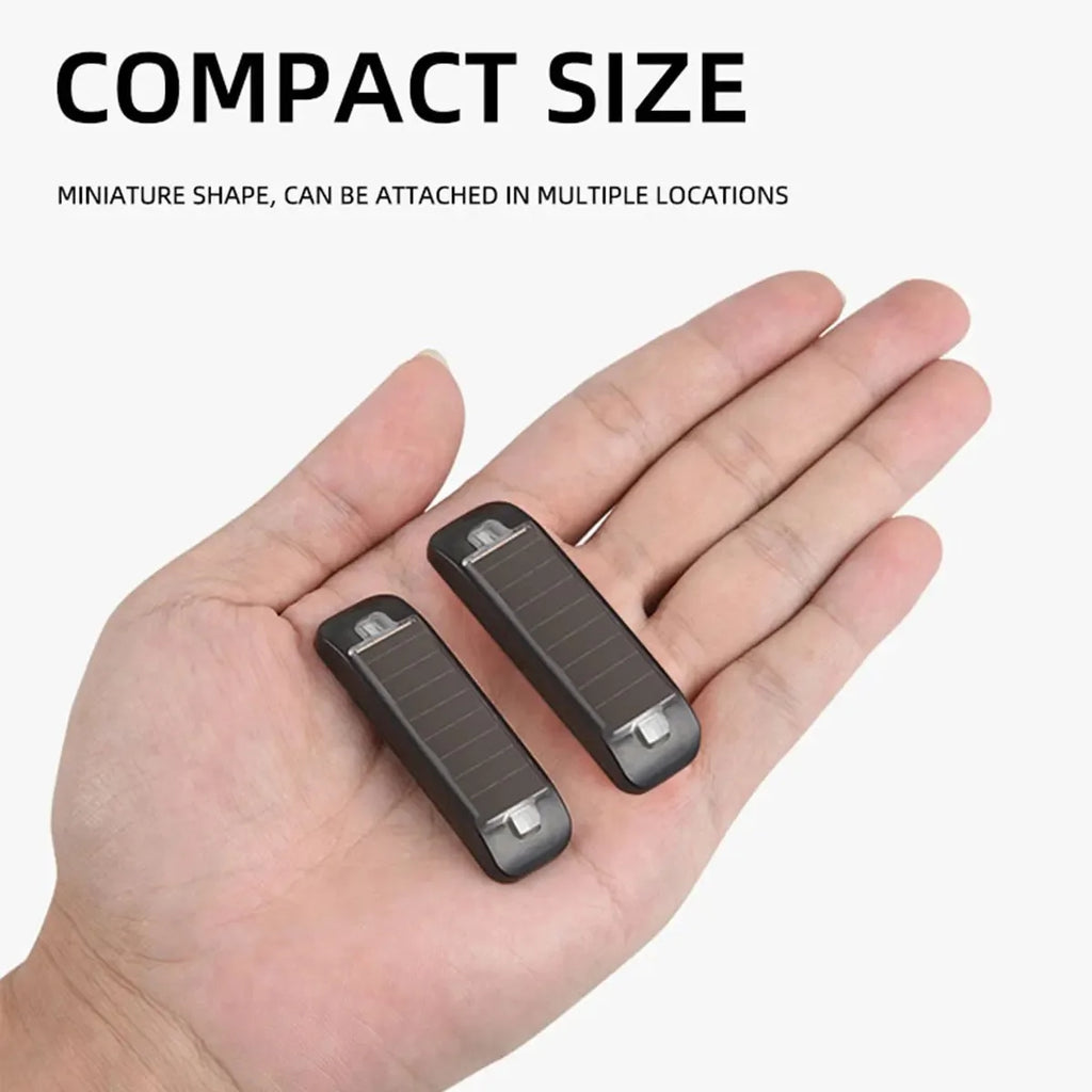 1-10PCS Solar Car Mini Warning Light Wireless Mini LED Flashing Anti-Theft Alarm Lamp for Night Security Parking Protection