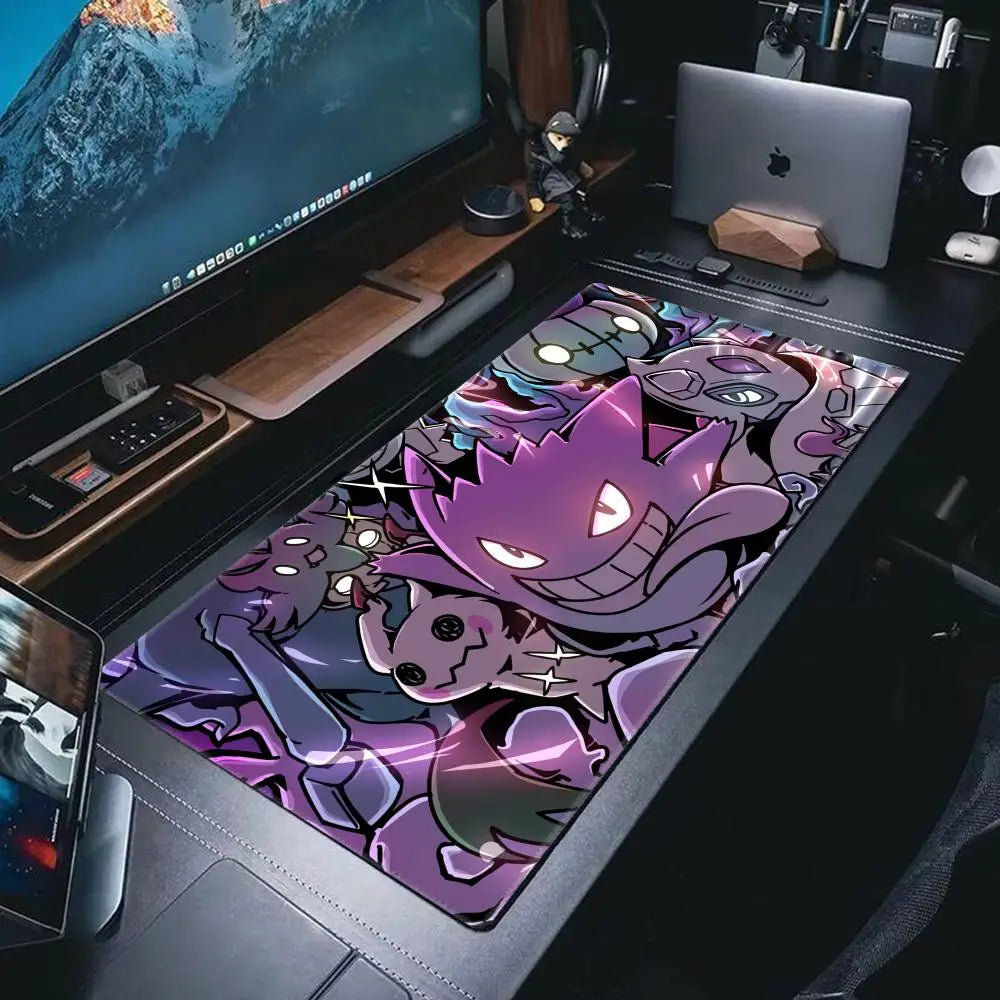 P-Pokemon-Gengar Grande Mousepad Large Gaming Mouse Pad LockEdge Thickened Computer Keyboard Table Desk Mat