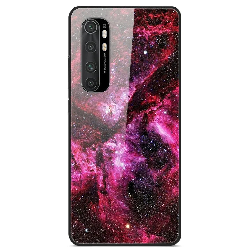 For Xiaomi Mi Note 10 Lite RU 6 GB 128 GB Case Tempered Glass Hard Back Cover For Xiaomi Mi Note 10 Lite Case Note10 Lite Fundas