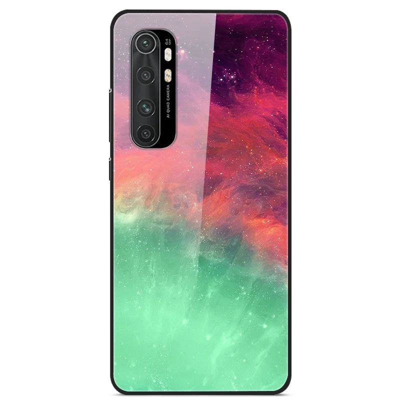 For Xiaomi Mi Note 10 Lite RU 6 GB 128 GB Case Tempered Glass Hard Back Cover For Xiaomi Mi Note 10 Lite Case Note10 Lite Fundas