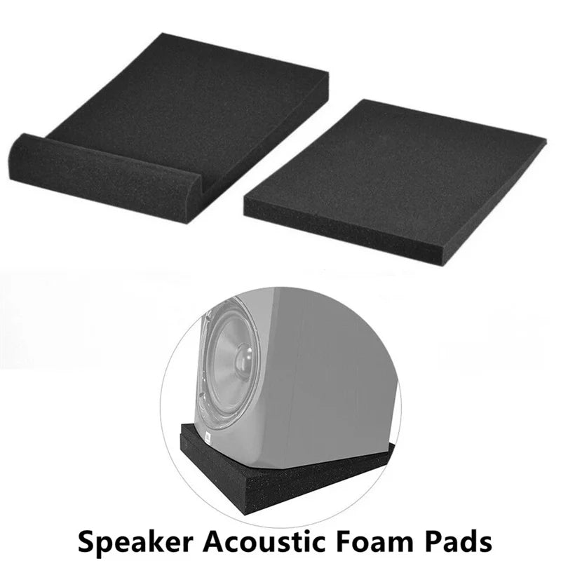 1 Set Studio Monitor Isolation Desktop Speaker Acoustic Foam Pads High-density Sponge Blocks Sound Insulation Cotton Accessories