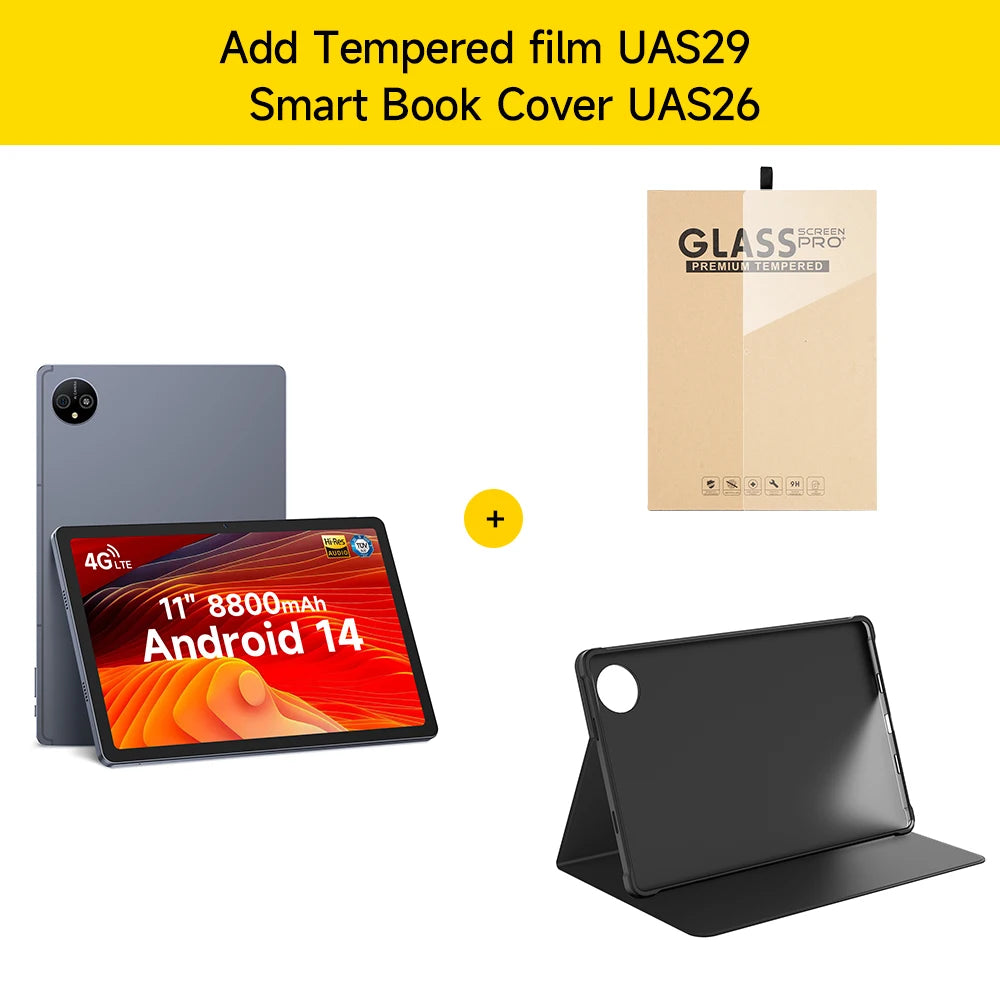 Ulefone Tab A11 Pro Tablet  16GB RAM (8+8) 128GB/256GB ROM 11‘’ MTK Helio G99 Android 14 8800mAh 4G Tablet