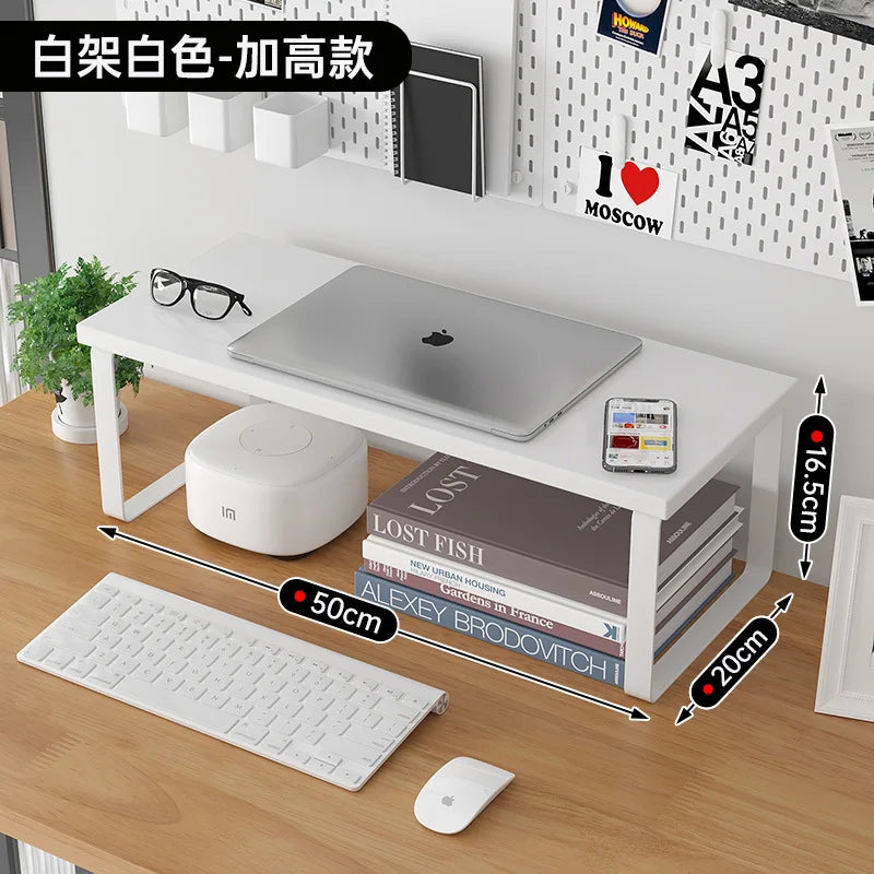 Monitor Raising Stand 30/40/50CM Base Bracket Desktop Computer Heightening Shelf Home Office Storage Holders Rack Organizer