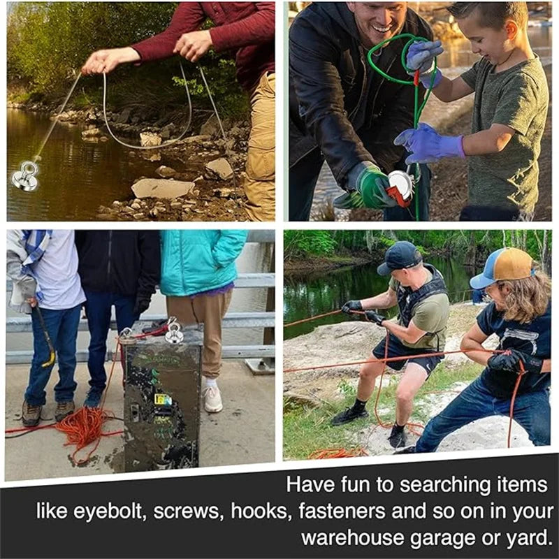 D16~D42mm Strong Suction Salvage Helper, Made of N52 Heavy Rare Earth Material, with Countersunk Hole and Eyebolt Suction metal