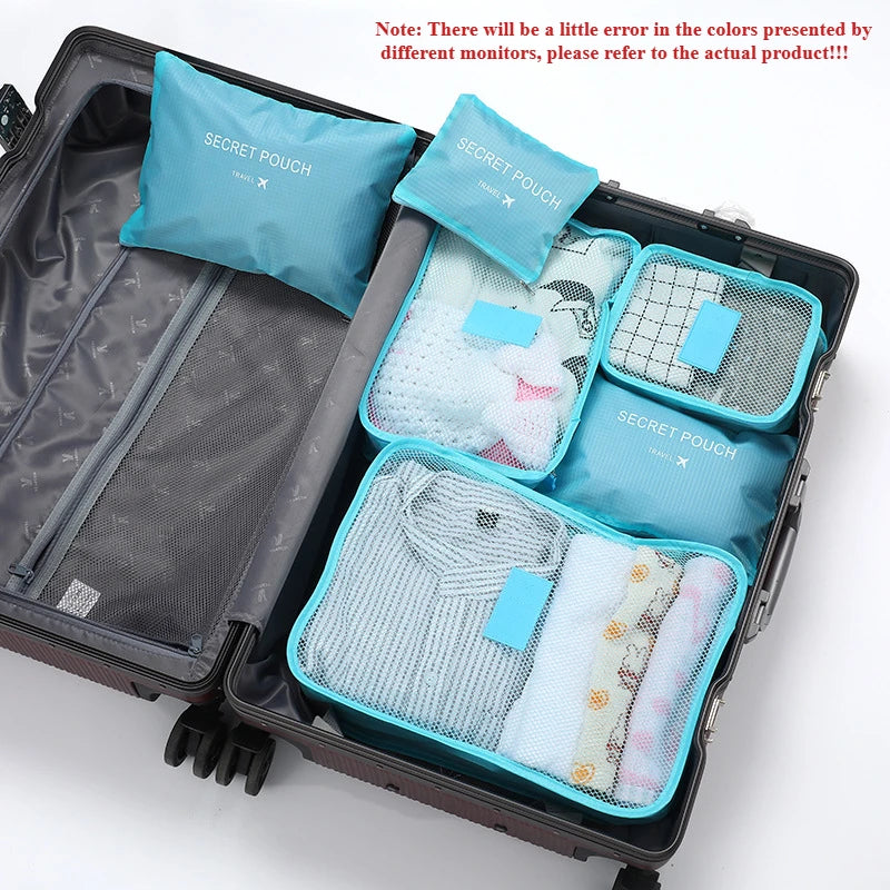 Home Travel 6-piece Clothing Storage and Organizing Bag Thickened Cosmetics Storage Bag Foldable Business Travel Storage Bag