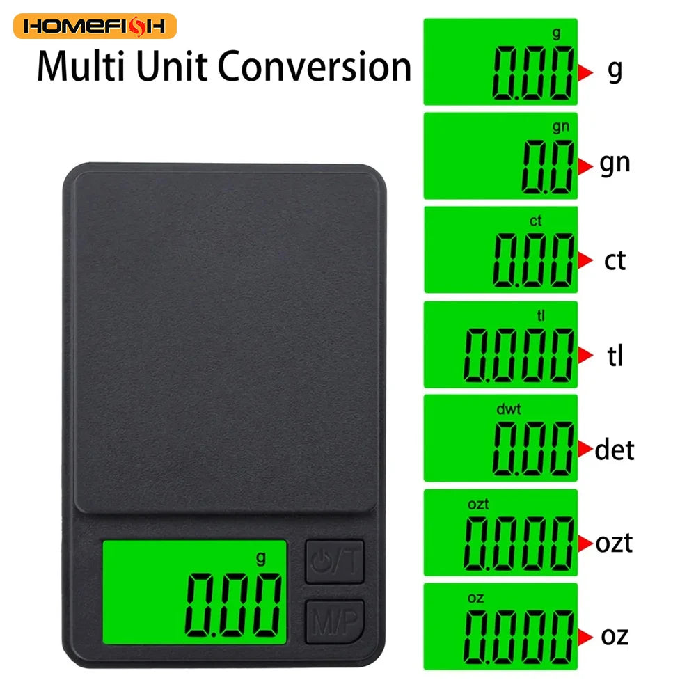 Digital Pocket Scale Weigh Gram Scale Accuracy 500g/0.01g Mini Jewelry Scale