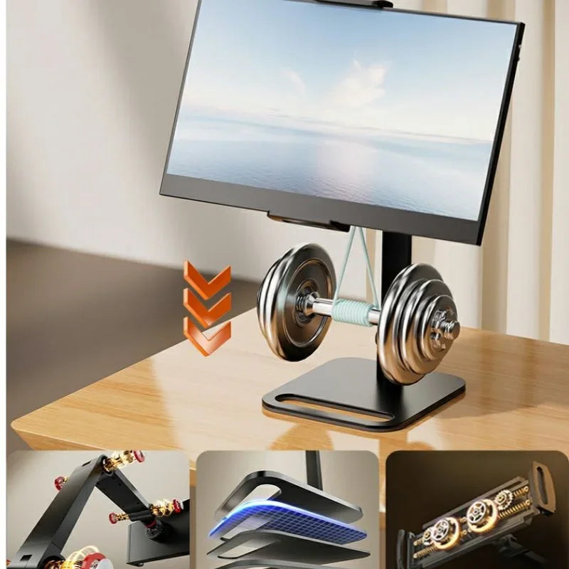 Universal Monitor Stand, Desk Holder for 12-17.3" Displays, VESA Mount, Expandable Base, Vertical Screen Folding