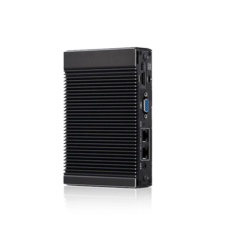 VNOPN  Mini PC 6W Low Power Intel N3160 Quad Core Quad Thread X86 FanlessPC Soft Router 2*1000M Lan Port HD-MI Output Metal Case