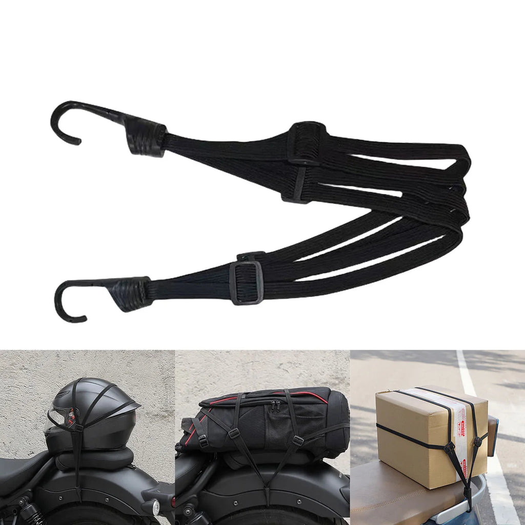 Motorcycle Helmet Straps Hook Luggage Straps Retractable Elastic Rope Motos Helmet Luggage Adjustment Fix Buckle Rope Accessorie