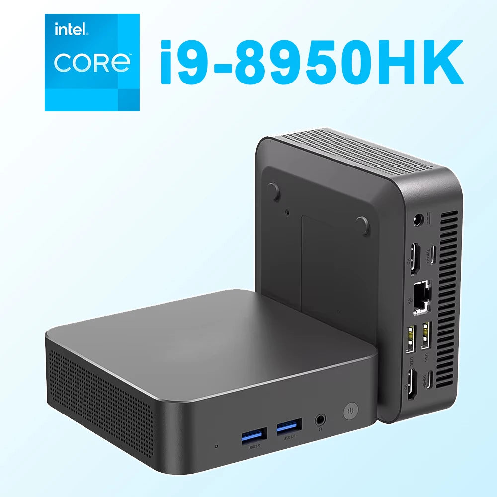 MINI PC Windows 11 Pro Intel Core i9 8950HK DDR4 16GB M.2 SSD 1TB 2TB Computer Gaming Wifi 6 BT5.2 Office UHD Desktop PC Gamer