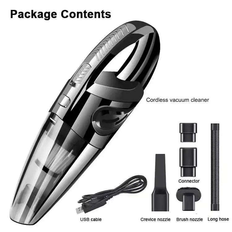 Portable Wireless Vacuum Cleaner Powerful Suction Rechargeable Handheld Vacuum Cleaner Quick Charge for Car Home Pet Hair