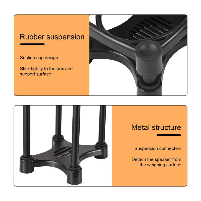 Desktop Speaker Stands Monitor Audio Bracket Shock Absorber Bracket Removable Speaker Monitor Stands for 5/6/8-inch Speaker