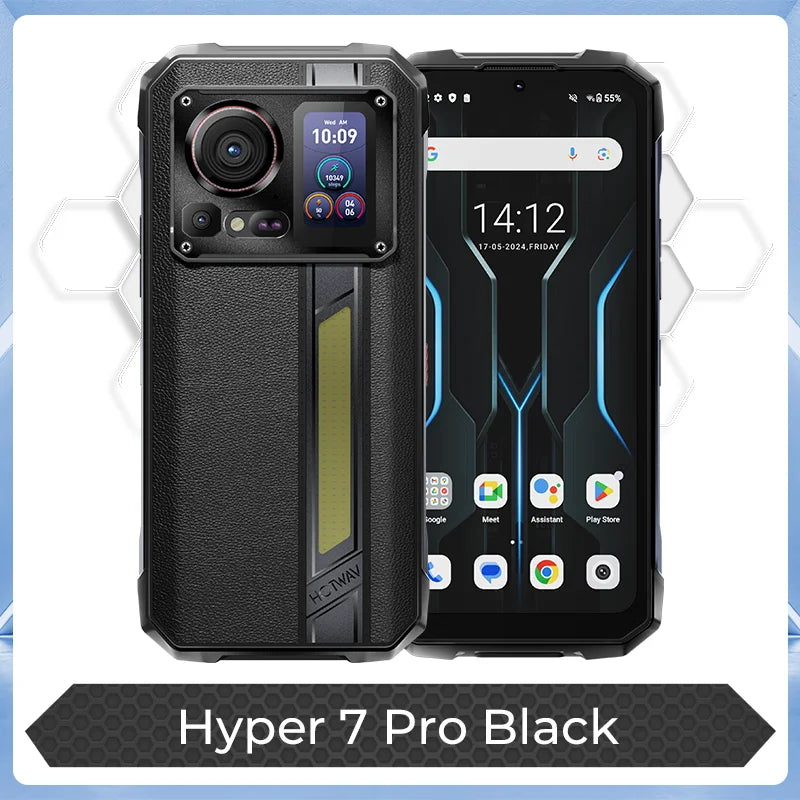 HOTWAV Hyper 7 Pro Rugged Phone Dimensity 7050 5G 200MP Android 14 6.6'' FHD+ 120Hz Smartphone 36GB 256GB 10800mAh 33W Cellphone
