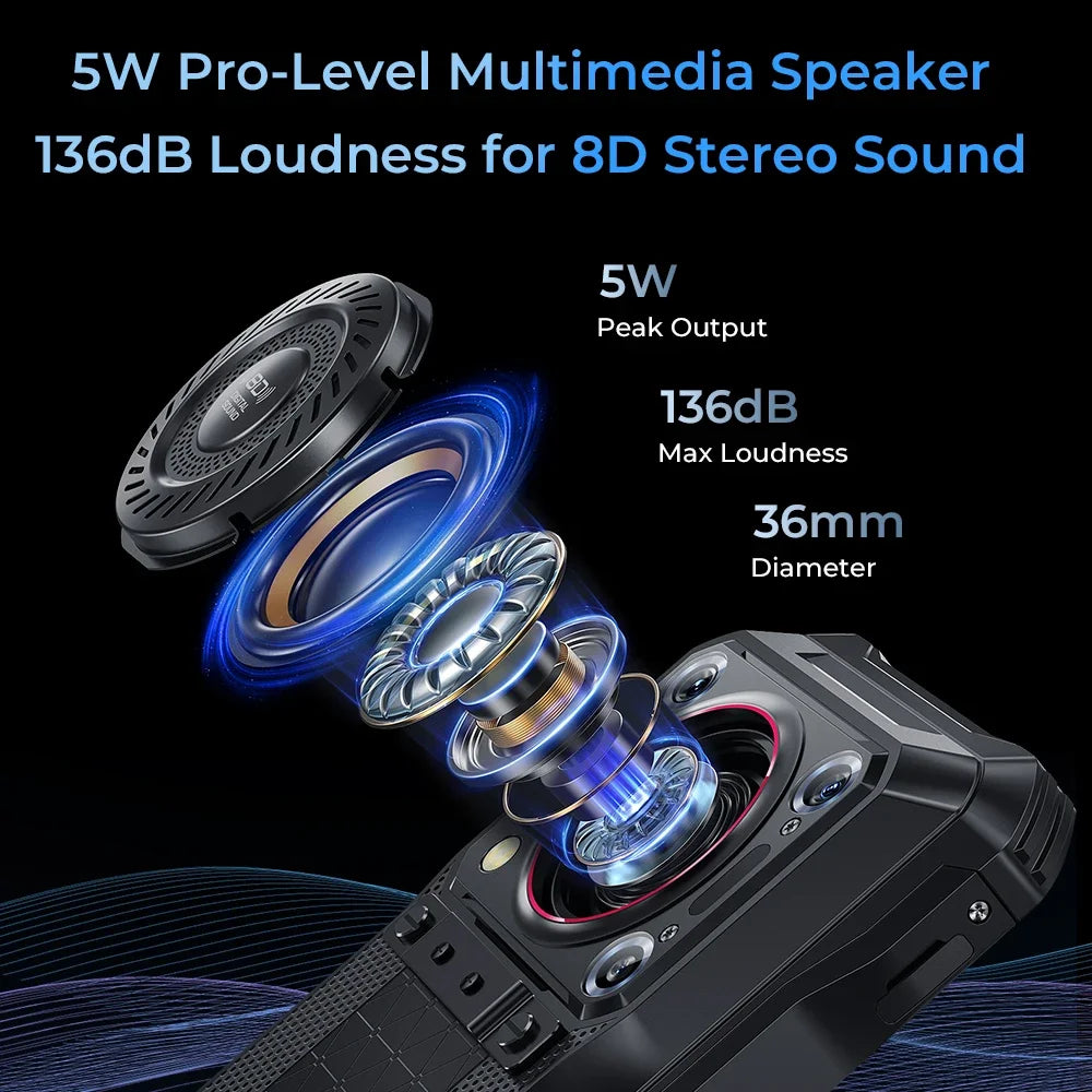 Rugged Oukitel WP33 Pro 5G Smartphone 22000mAh 6.6" FHD+ Cellphone 8GB 256GB Mobile Phone 64MP Camera 33W Fast Charger