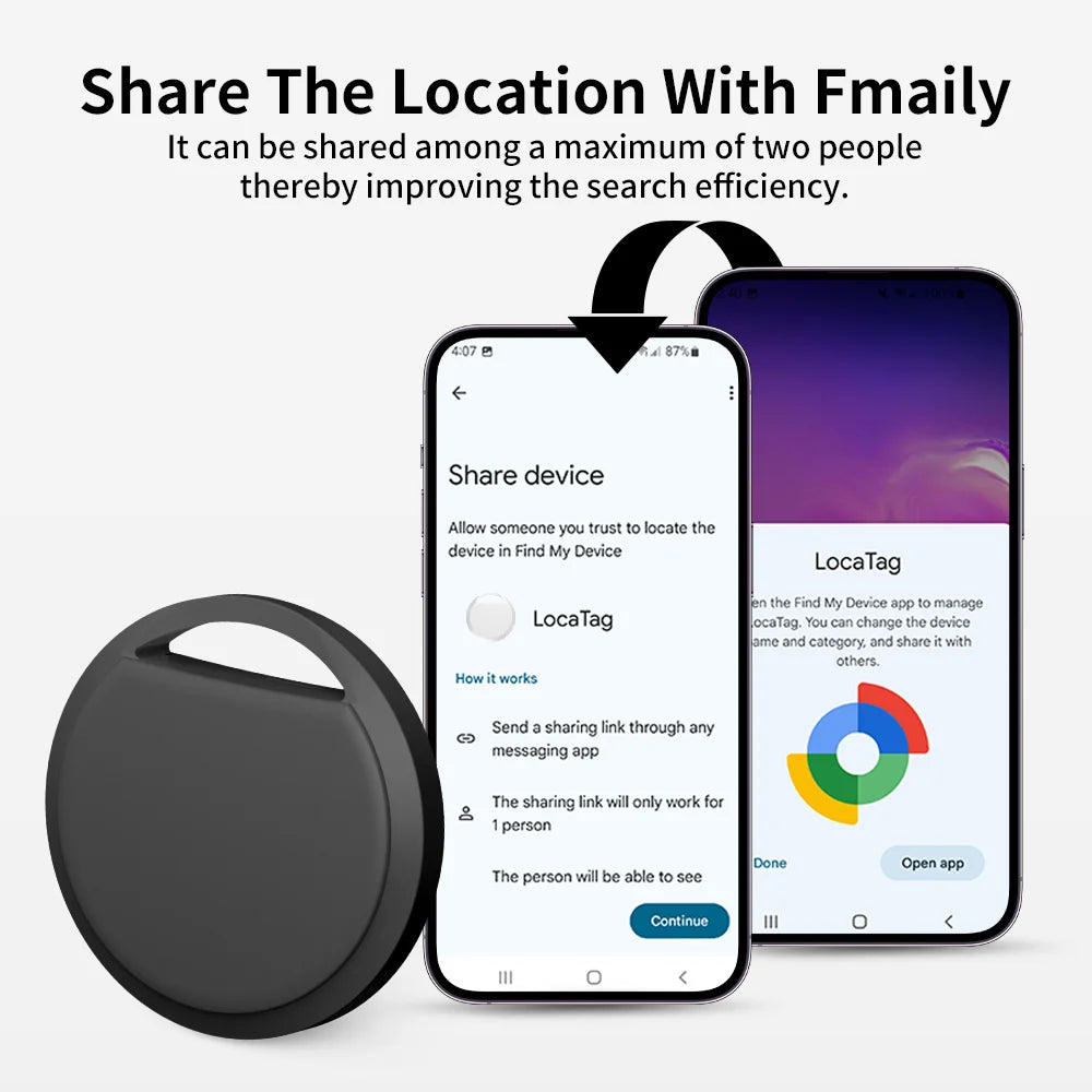 Long-Distance Tracker Positioning Far Away Finder for Android Google's Find Hub Voice Keys Bag Smart Tag for Pixel Motorola GMS
