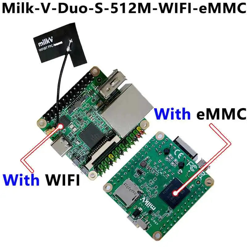 Milk-V Duo Series Options (Not All) Camera/  IO Board / 64MB / 256MB /Duo S 512MB CV1800B/SG2000/SG2002 RISC V Linux Board