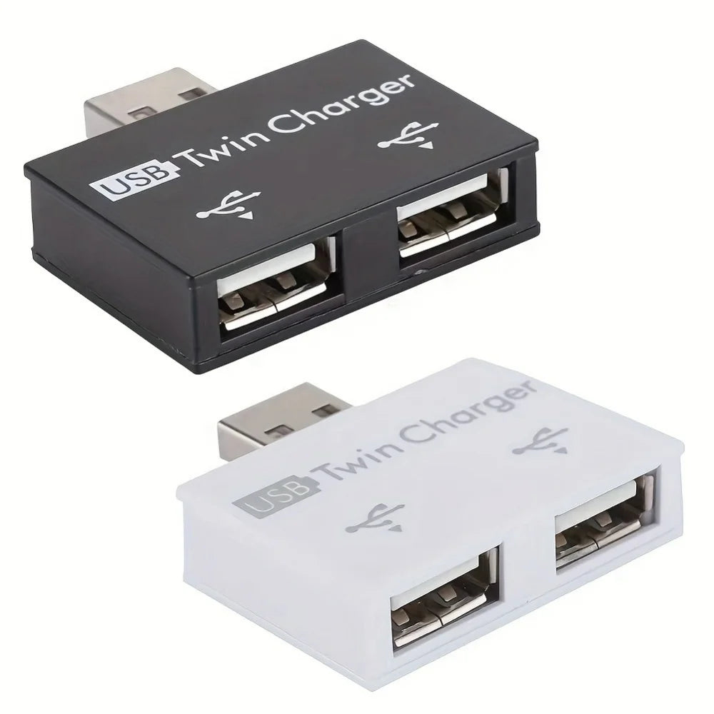 HUB USB Adapter Extender Mini Splitter Box 1 to 2 Ports High Speed Female USB2.0 For PC Laptop U Disk Card Reader Mouse Keyboard