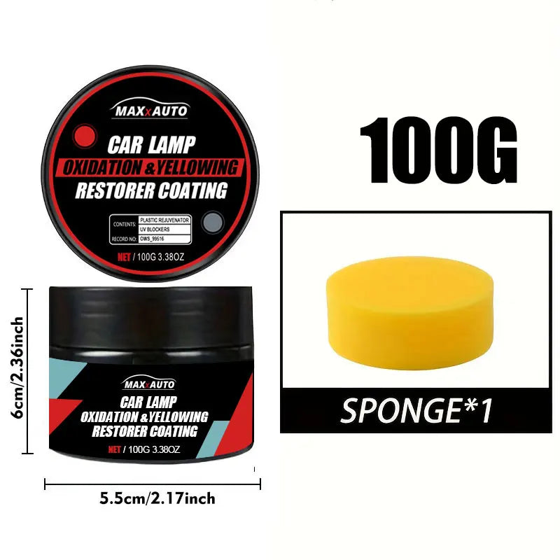 Car Headlight Restoration Polishing Kits Headlamp Scratch Remover Repair Cleaning Paste Remove Oxidation Headlight Polish Liquid