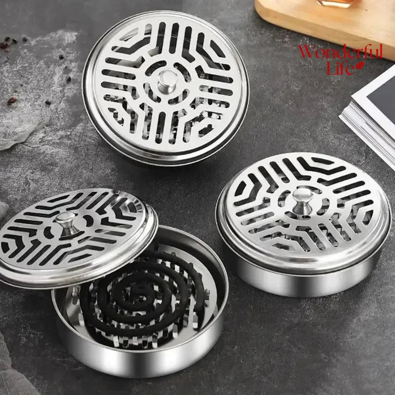 1Pcs Mosquito Coil Tray Nail Tooth Mosquito Coil Holder Household Ash Tray New Mosquito Coil Holder Mosquito Coil Box With Cover