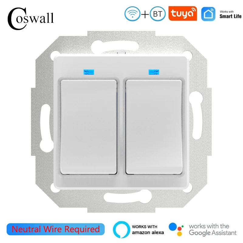COSWALL DIY Module WIFI / Zigbee Smart EU Wall Socket With PD 20W Type-C & A Dual USB Fast Charger With Power Monitoring Alice