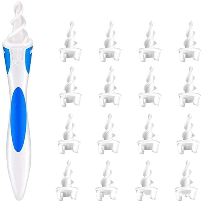 Portable Silicone 16 pcs Ear Cleaning Tools Tools Ear Scoop Cleaning Ear Wax Soft Spiral Beauty Care Gadget Personal Hygiene Set