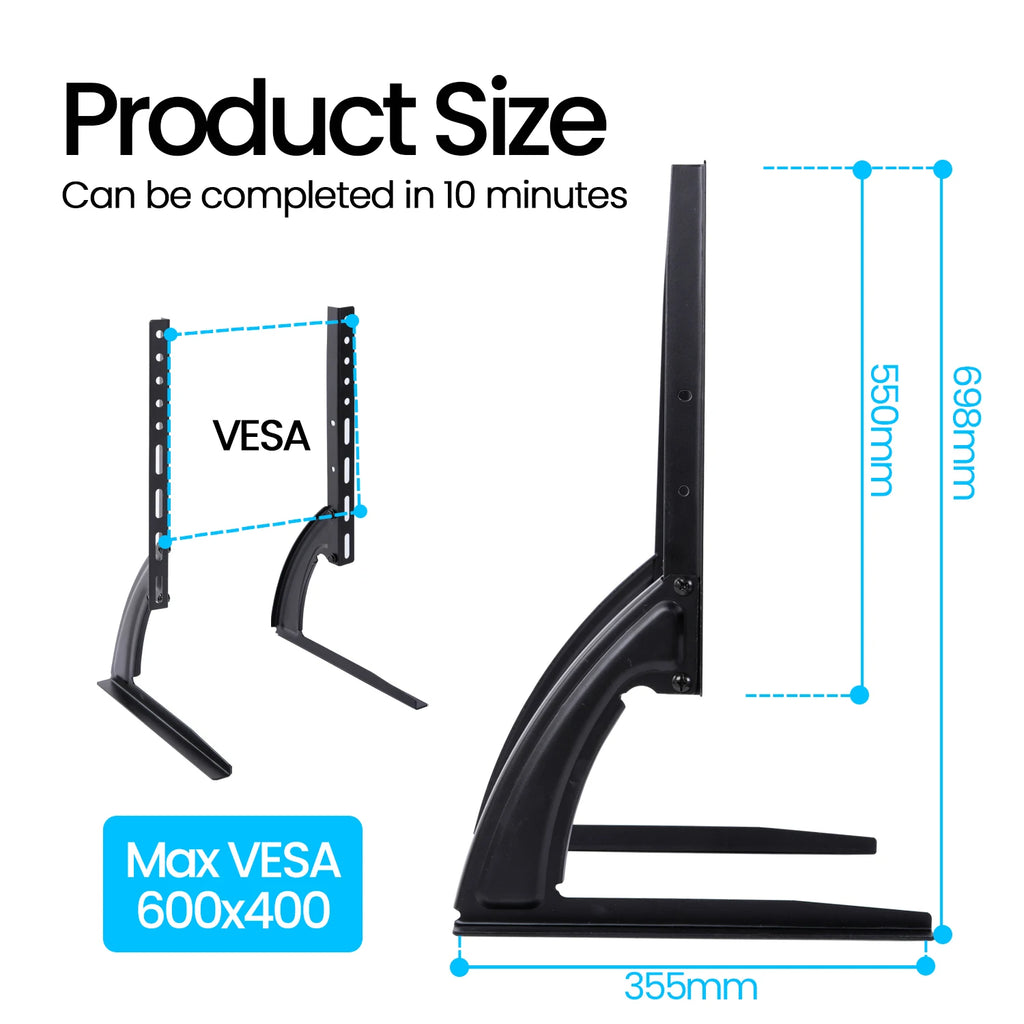 BEISHI Universal Table Top TV Stand Pedestal For 32-75 Inch LCD/LED/Plasma TVs, TV Stand Legs For Screen Monitor Bracket