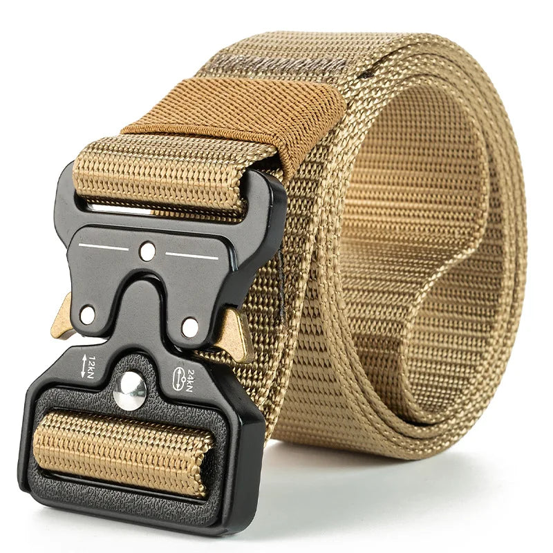 Quick Release Tactical Belt for Men Women Heavy-Duty Soft Nylon Webbing Train Lightweight Outdoor Sport Survival Accessories ﻿ ﻿