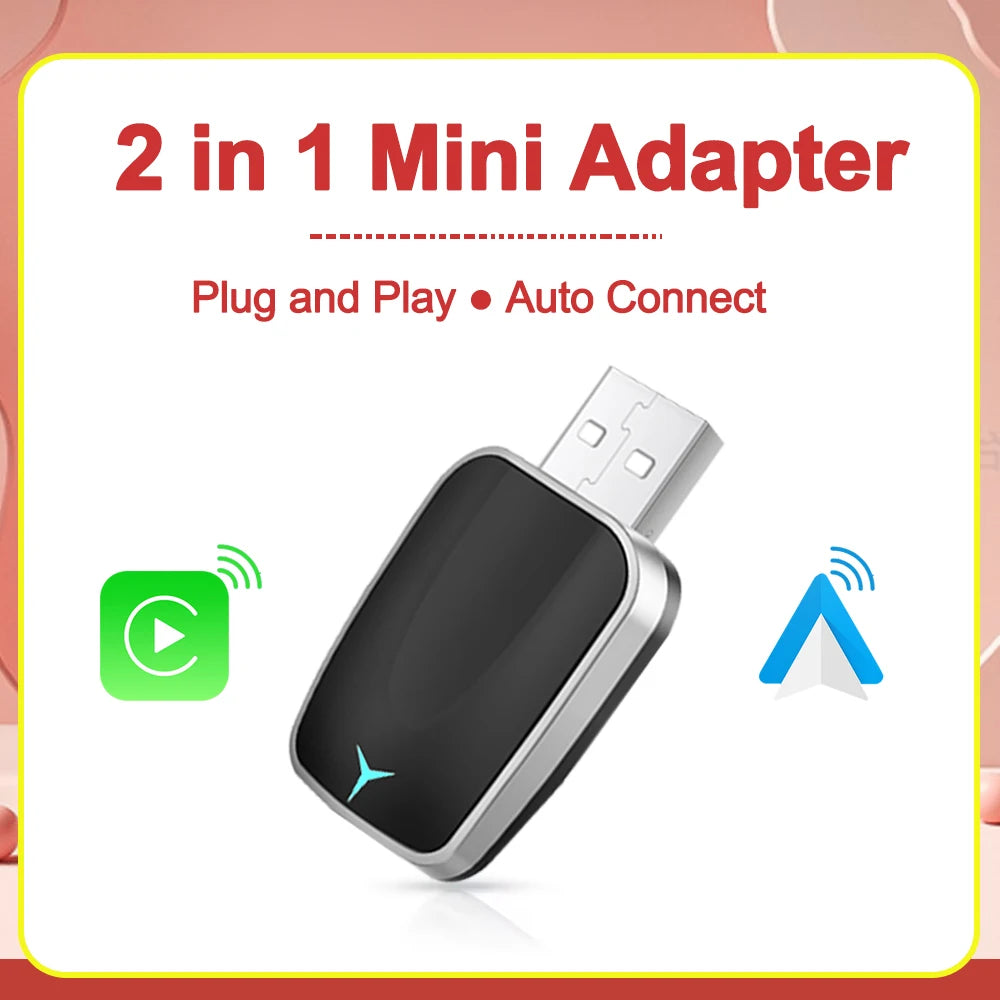 NEW Wireless CarPlay Android Auto Wireless Adapter Smart Mini Box Plug and play Connect Universal for Nissan Wireless Adapter
