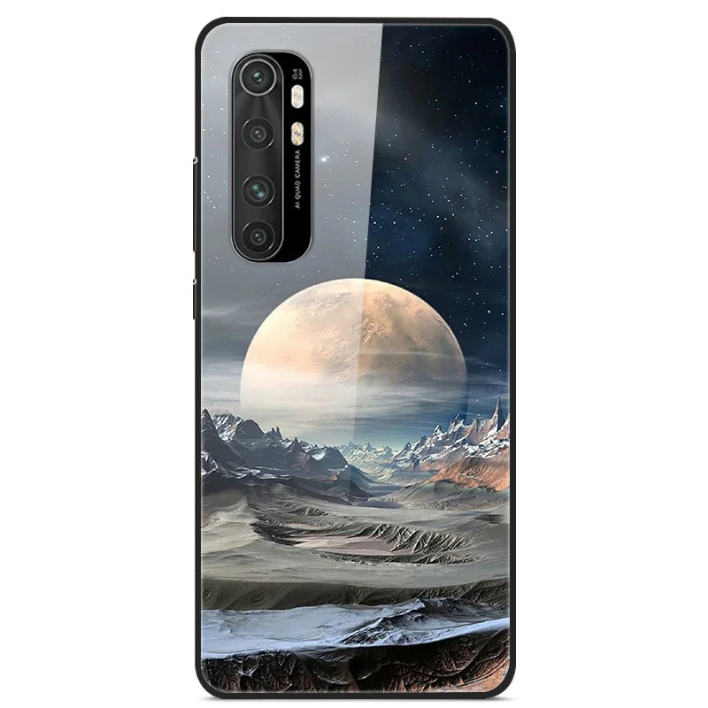 For Xiaomi Mi Note 10 Lite RU 6 GB 128 GB Case Tempered Glass Hard Back Cover For Xiaomi Mi Note 10 Lite Case Note10 Lite Fundas