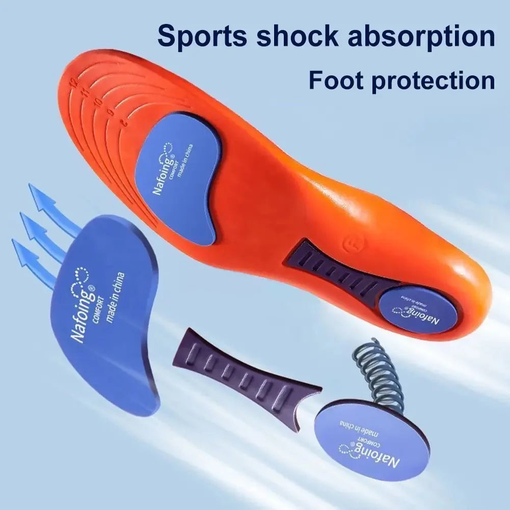 Orthopedic Sports Elasticity Insoles For Shoes Sole Unisex Technology Shock Absorption Breathable Running Insoles