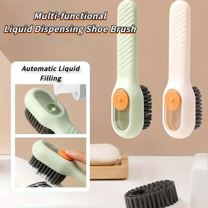 Cleaning Brush Soft Bristled Liquid Shoe Brush Long Handle Brush Clothes Brush Shoe Clothing Board Brush Household Cleaning