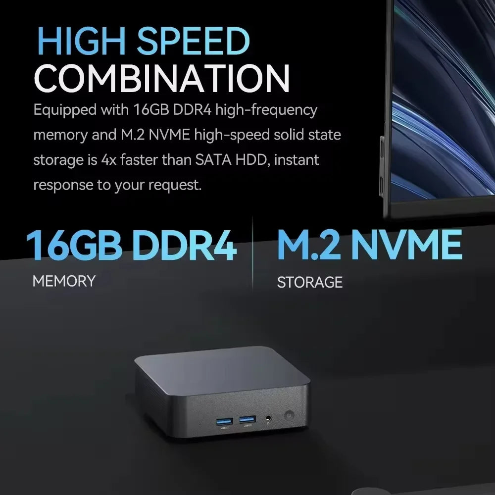 2025 NEW Portable Mini PC Windows 11 Intel Core i9 8950HK Family Computer WIFI 6 BT5.2 4K HD 1000Mbps Mini Gaming Pc Desktop