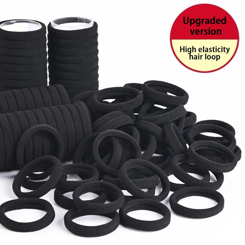 50/100pcs Black Hair Bands for Women Girls Hairband High Elastic Rubber Band Hair Ties Ponytail Holder Scrunchies Accessorie