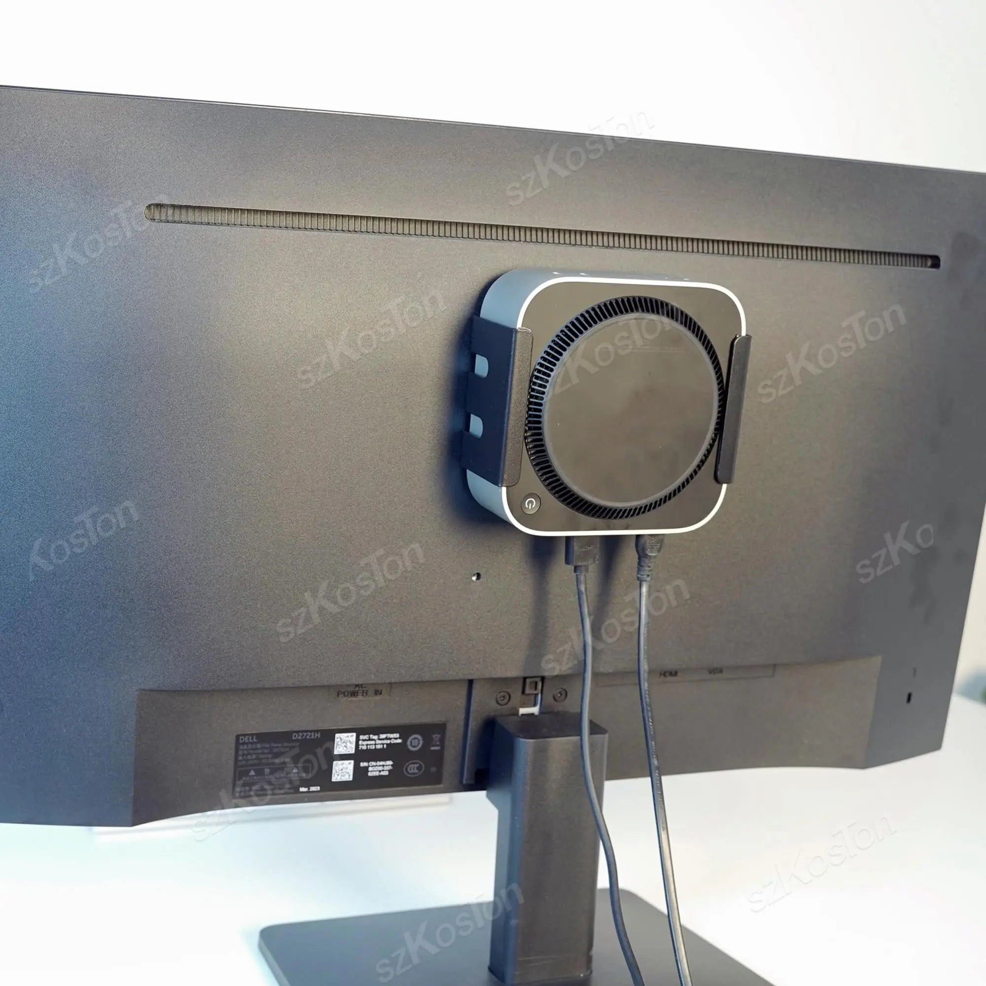 Under Desk Stand for 2024 Mac Mini M4 Desktop Computer Metal Mount Holder Behind The Monitor for Mac Mini M4 Pro PC Accessories