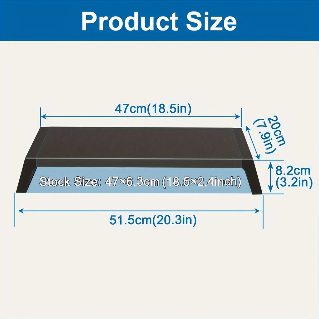 Monitor Stand Riser, Foldable, Height Adjustable Computer Stand, Desk Shelf Riser with Storage Drawer &Tablet Phone