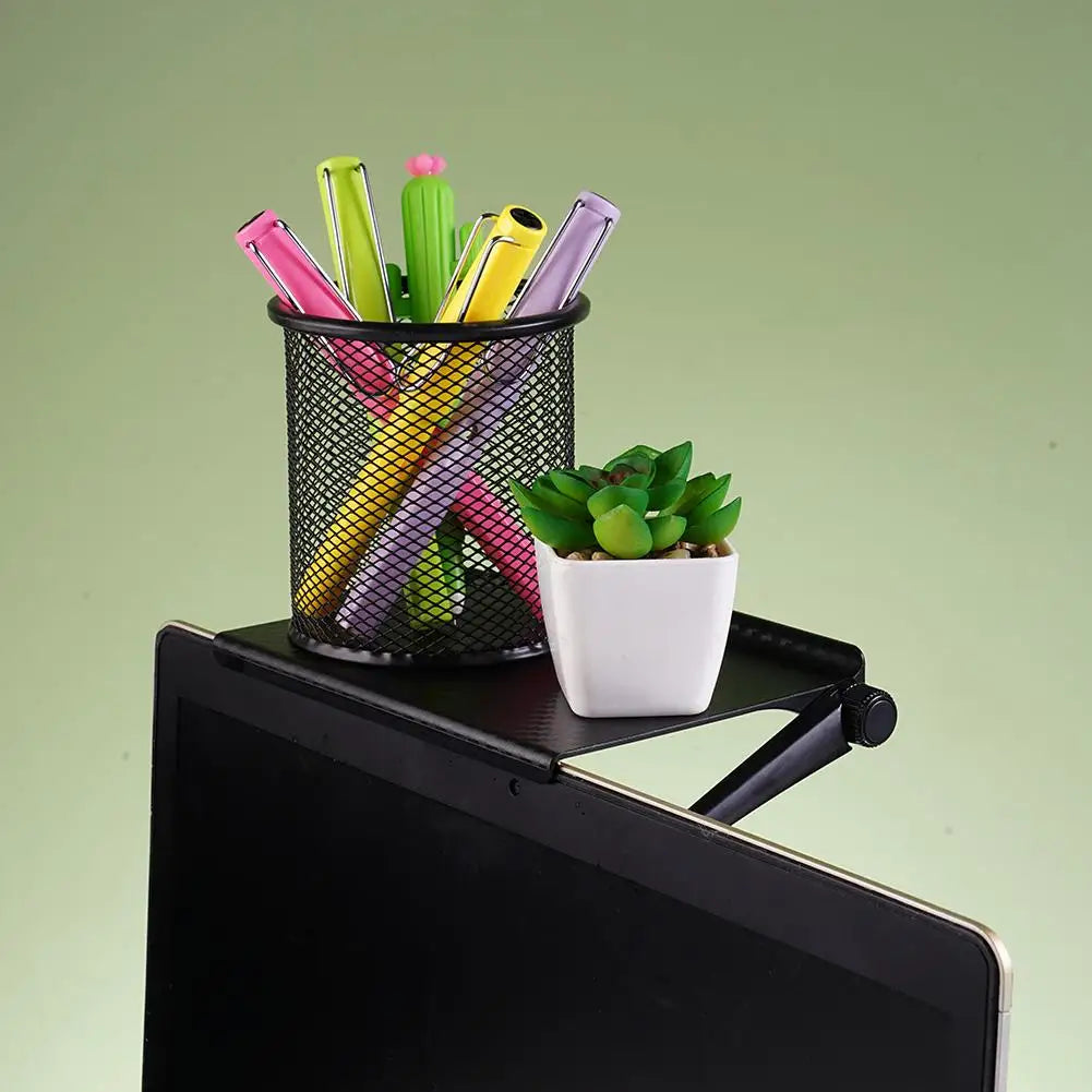 TV Computer Screen Top Shelf Organizer Bracket Stand Adjustable Monitor Top Shelf Set-top Box Holder Home Storage Supplies ﻿