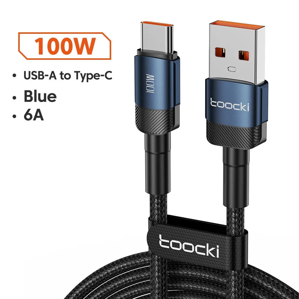 Toocki USB Type C Cable Fast Charging USB C Charger Cord For iPhone 15 14 13 12 11 Huawei P40 P30 Realme Oppo Oneplus Power Bank