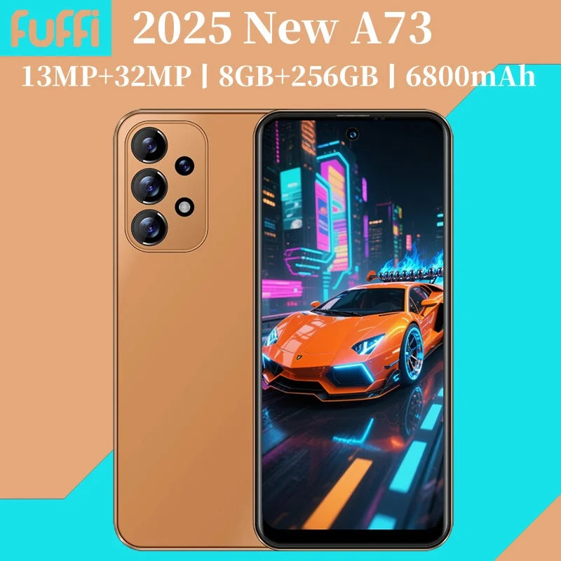 A73 Phone,Smartphone Android,6.8 inch,8GB RAM,256GB ROM,Dual SIM,Mobile phone,Google Play Store,13+32MP,6800mAh,Cellphones