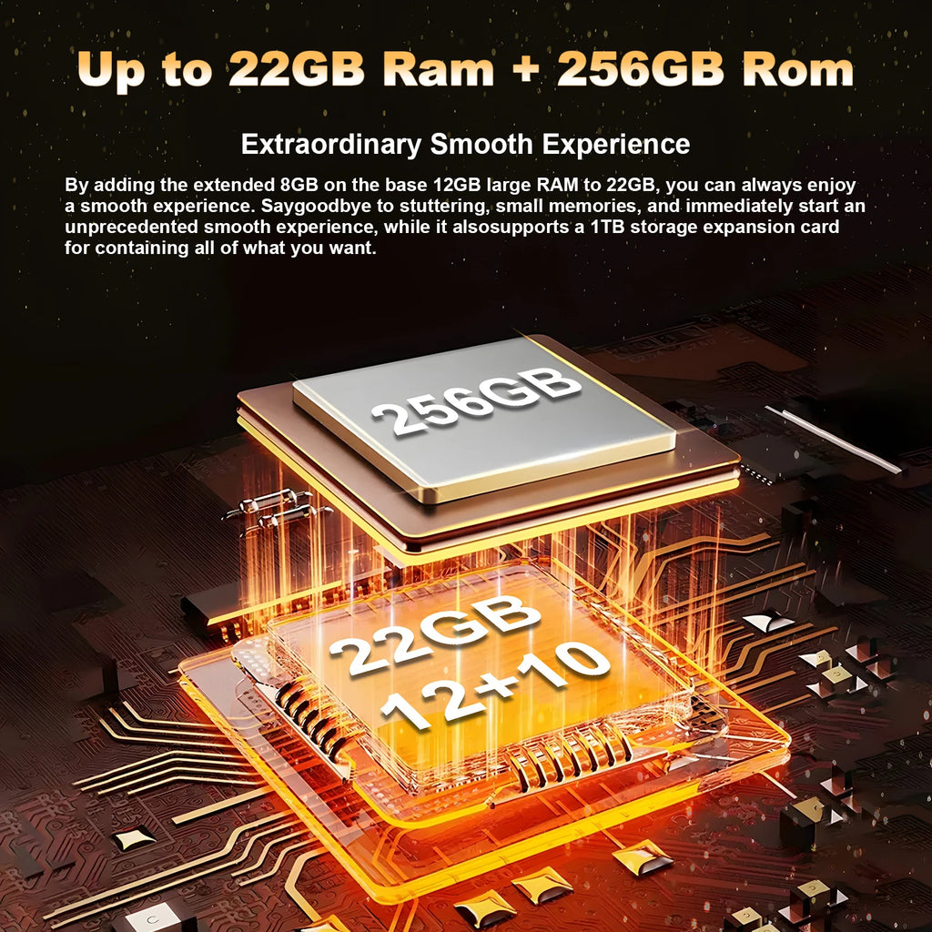 Unihertz 8849 tank 2 powered projector smartphone 22GB 256GB camping light cellphones 108mp G99 64MP night vision mobile phones