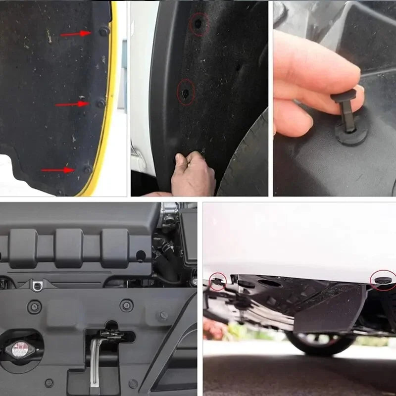 190 Pcs Auto Plastic Buckle Bumper Clips Fixing Nail Kit 6 Styles Plastic Retainer Fasteners Clip Car Body Push Rivets Parts