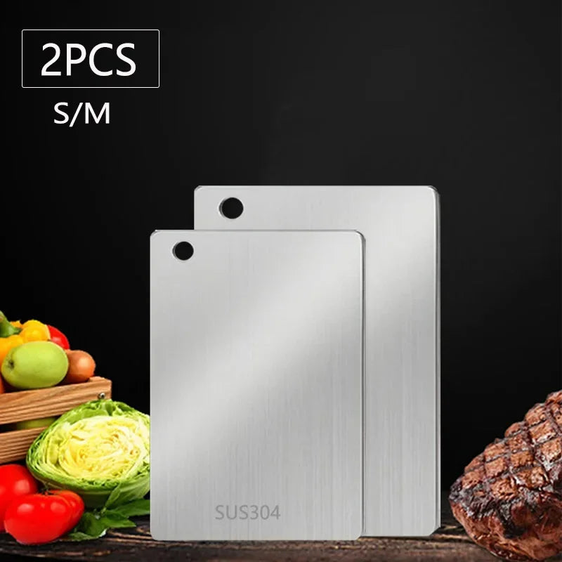 Stainless Steel Panel and Chopping Board Kitchen Household Thickened Double Sided Cutting Board Block Kneading Dough Boards