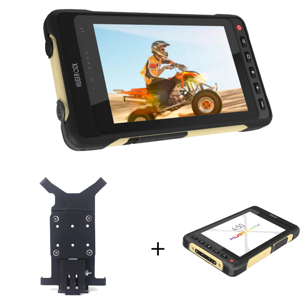 HUGEROCK 7 Inch X70 Rugged Tablet for Motorcycle Bicycle Navigation Camera Field Monitor 2600nit Android Smart PC Tablet 8+128GB