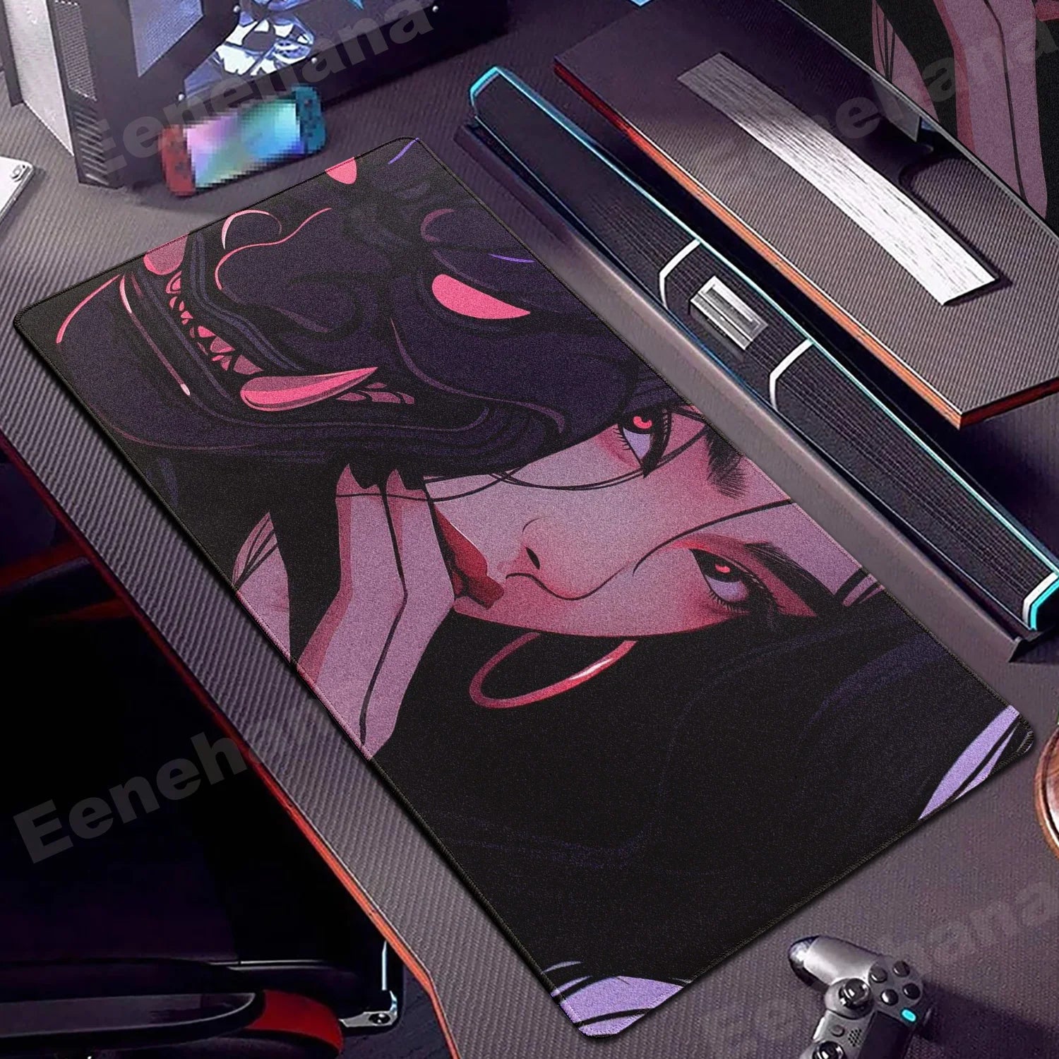 Janpanese Mask Girl Mouse Pad 90x40CM non-slip Gaming Mousepad Gamer E-Sports Mouse Mat Game Mechanical Keyboard XXL Desk Mat