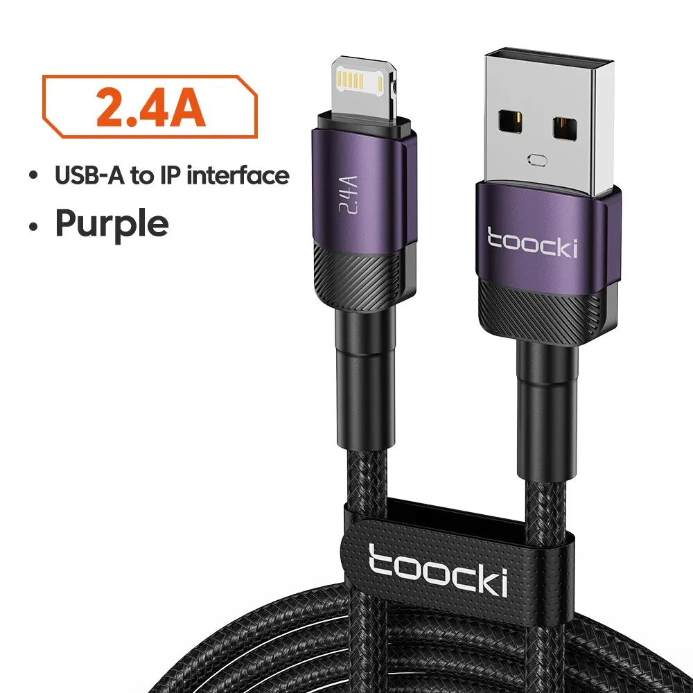 Toocki USB Type C Cable Fast Charging USB C Charger Cord For iPhone 15 14 13 12 11 Huawei P40 P30 Realme Oppo Oneplus Power Bank