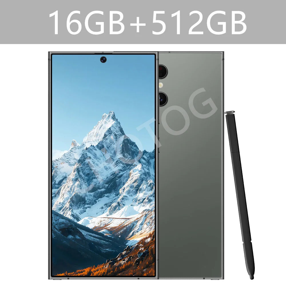 Screen Protector For SMS 25 Ultra Mobile Phones 22GB+2TB Cell Phone Tempered Glass Film For Android Smartphone 7.3''HD Cellphone